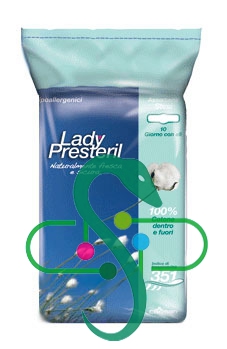 Lady Presteril Linea Pocket Assorbente Puro Cotone 10 Assorbenti Giorno Ali Stes