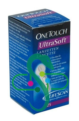 LifeScan OneTouch Linea Controllo Glicemia Ultrasoft 25 Lancette Pungidito