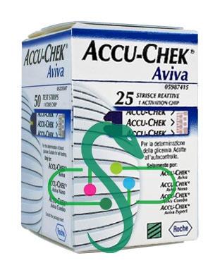 Accu-Chek Linea Controllo Glicemia Aviva 25 Strisce Rilevatrici