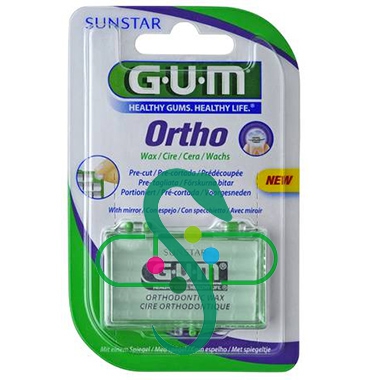 GUM Linea Igiene Dentale Quotidiana Ortho Cera Ortodontica Pre-Tagliata