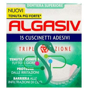 Combe Linea Protesi Dentali Algasiv 15 Cuscinetti Adesivi Protesi Superiore
