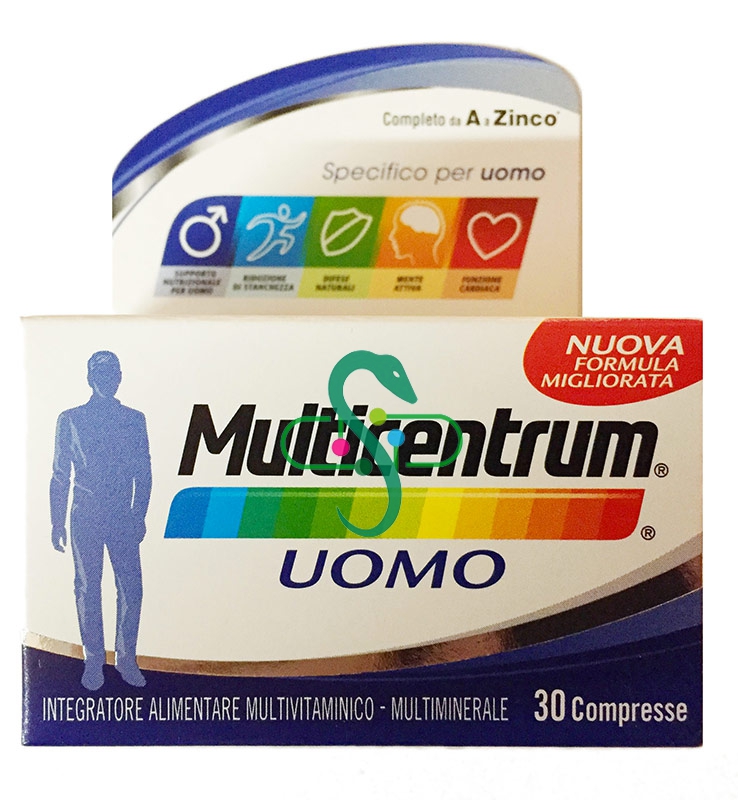 Multicentrum Linea Vitamine Minerali Uomo Integratore Alimentare 30 Compresse