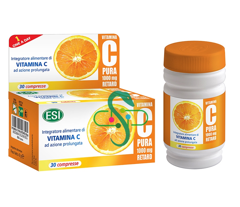 Esi Linea Vitamine e Minerali Vitamina C Pura Retard Integratore 30 Compresse