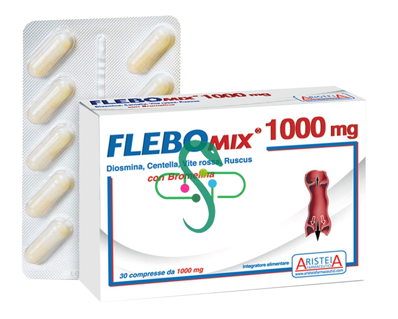 Aristeia Farmaceutici Linea Microcircolo Flebomix 1000 Integratore 30 Compresse
