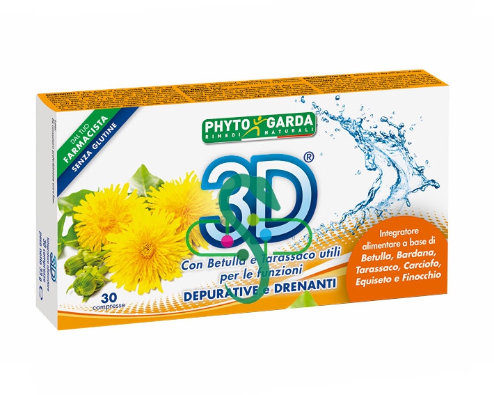 Phyto Garda Linea 3D Depurativo e Drenante Integratore Alimentare 30 Compresse