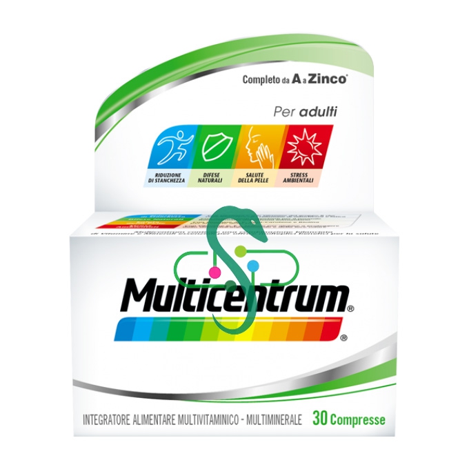 Multicentrum Linea Vitamine Minerali Adulti Integratore Alimentare 30 Compresse