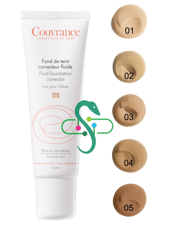 Avene Linea Couvrance Coprente Fondotinta Correttore Fluido Colore 01 Porcellana