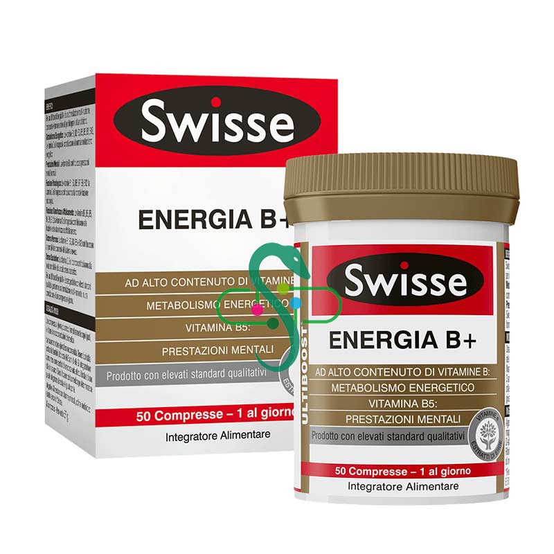 Swisse Linea Vitamine Minerali Energia B+ Integratore Alimentare 50 Compresse